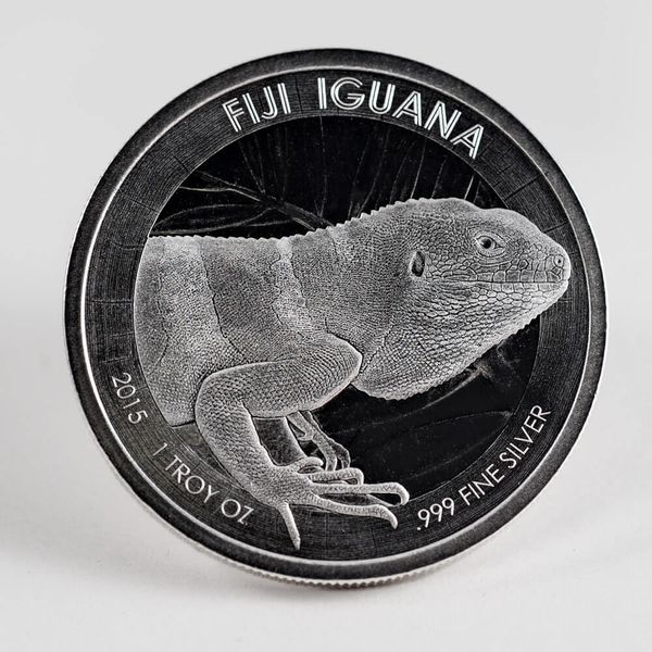 2015 Fiji Iguana Silver Coin 999 Silver 1oz