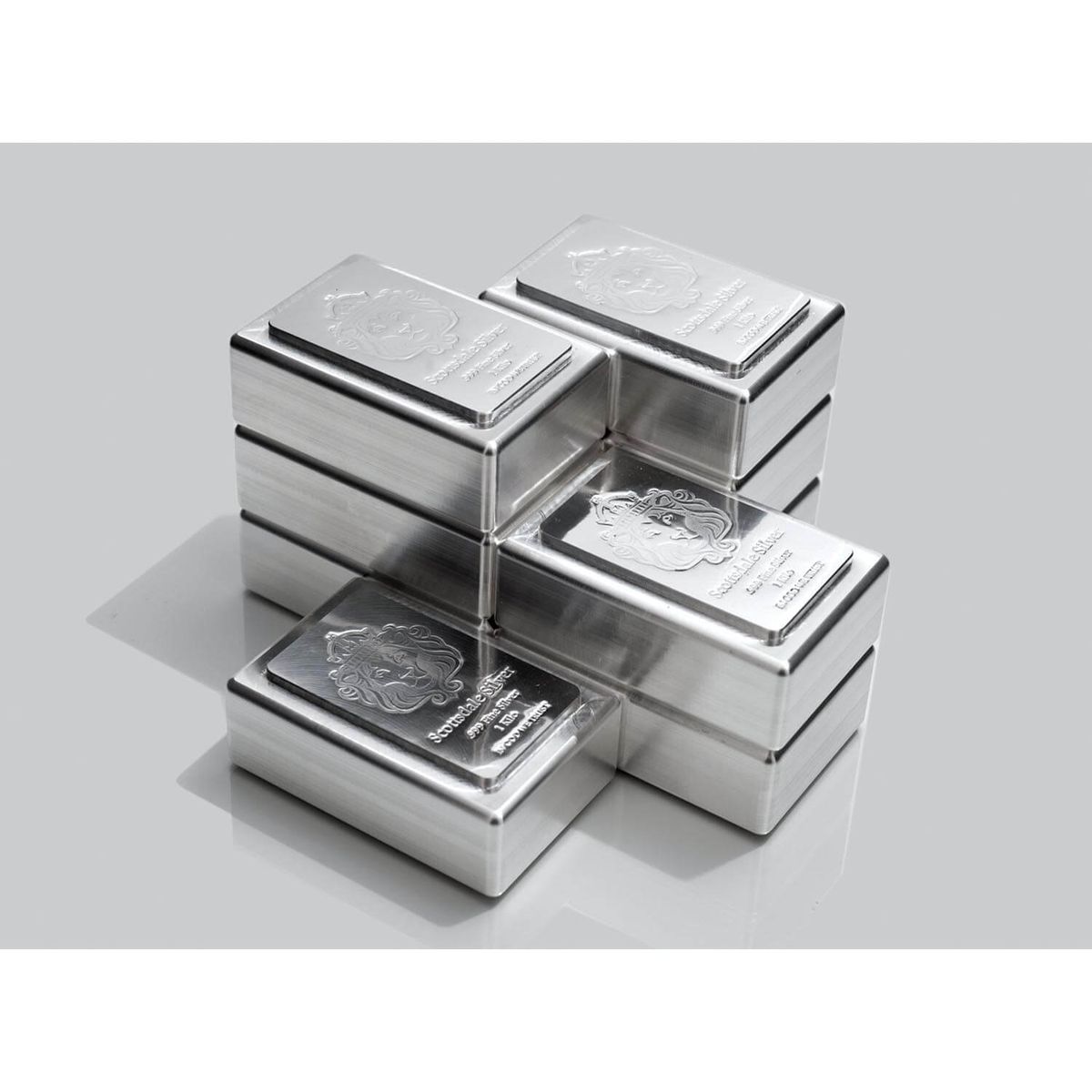 1 Kilo Silver Bar Scottsdale Stacker