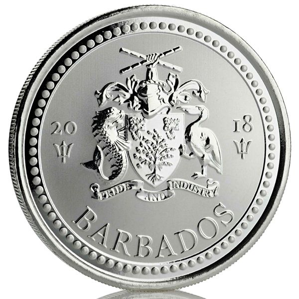 Barbados Trident Silver - 1 oz Silver Coin