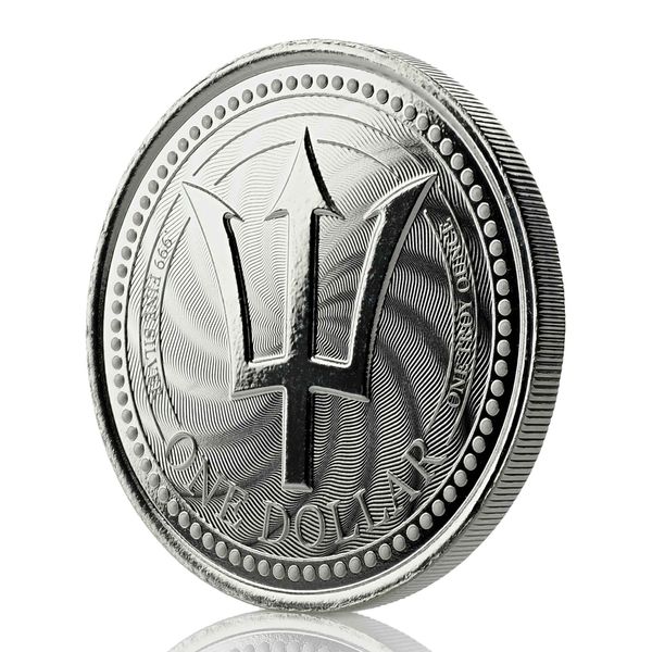 2019 Barbados Trident Silver - 1 oz Silver Coin
