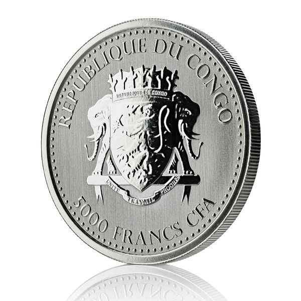 2020 Congo Gorilla 1 oz Silver Coin