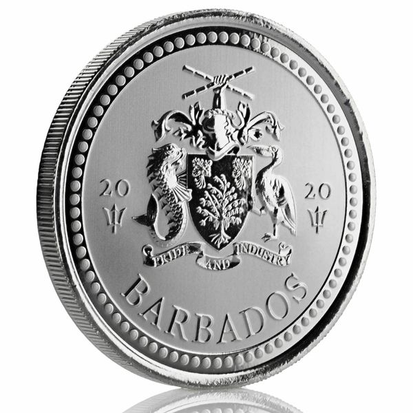 2020 Barbados Trident Silver - 1 Oz Silver Coin