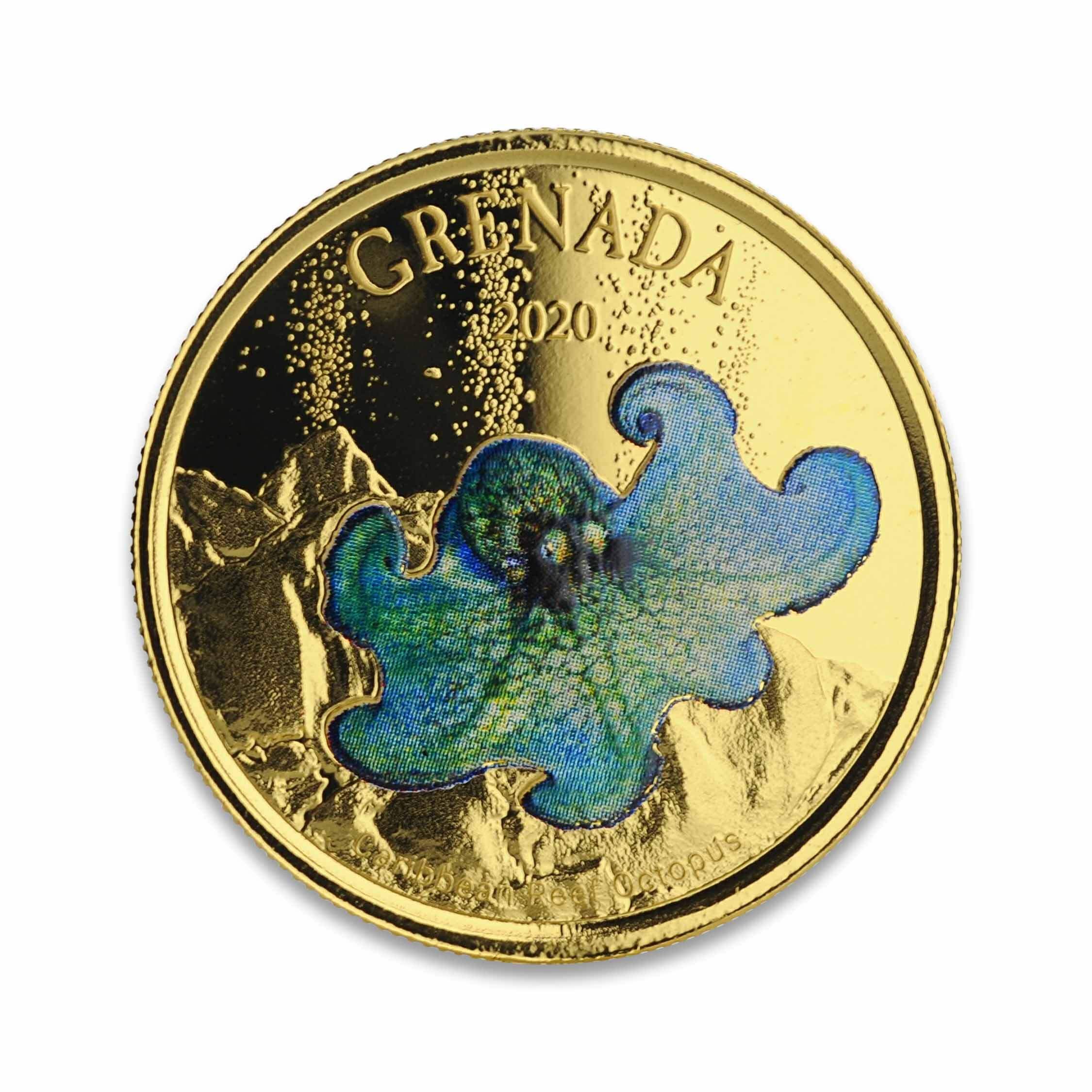 2020 Ec8 Dominica "hummingbird" 1 Oz Gold Color Coin (copy)