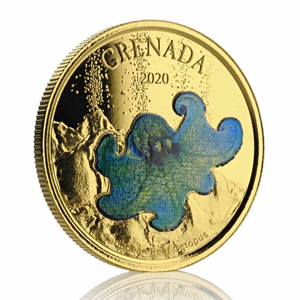 2020 Ec8 Dominica "hummingbird" 1 Oz Gold Color Coin (copy)