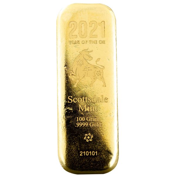 2020 Year Of The Rat 100 G Gold Bar (copy)