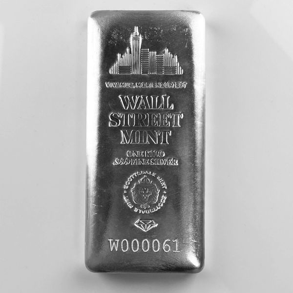 Wall Street Mint Silver 1 Kilo Silver Bar
