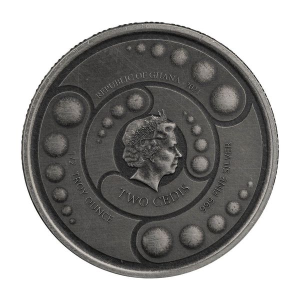 2021 Ghana Alien 1 Oz Silver Coin Bu (copy)