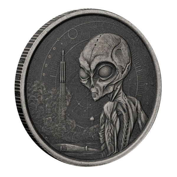 2021 Ghana Alien 1 Oz Silver Coin Bu (copy)