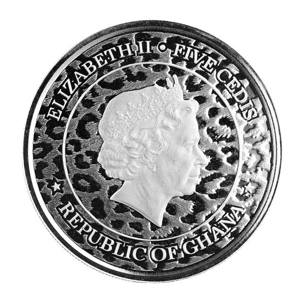 2021 Ghana African Leopard 1 Oz Silver Bu Coin