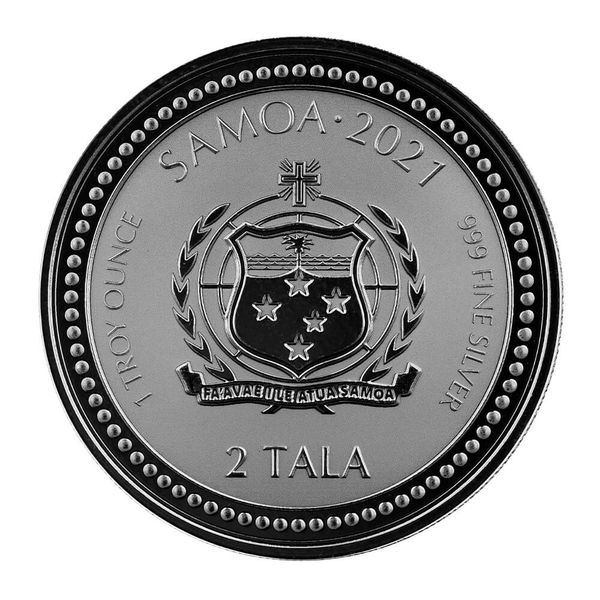 2021 Samoa Seahorse 1 Oz Silver Bu