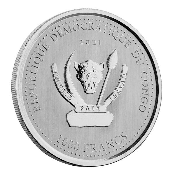 2021 DRC Shoebill Stork 1 oz Silver Coin