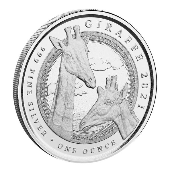 2022 Scottsdale Mint Guinea Giraffe 1 Oz Silver 03