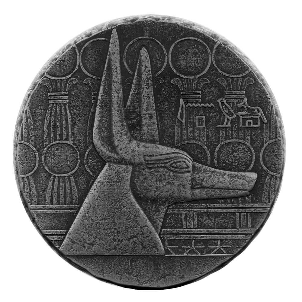 2021 Republic of Chad Egyptian Relic Series Anubis 5 oz Silver Antique Coin