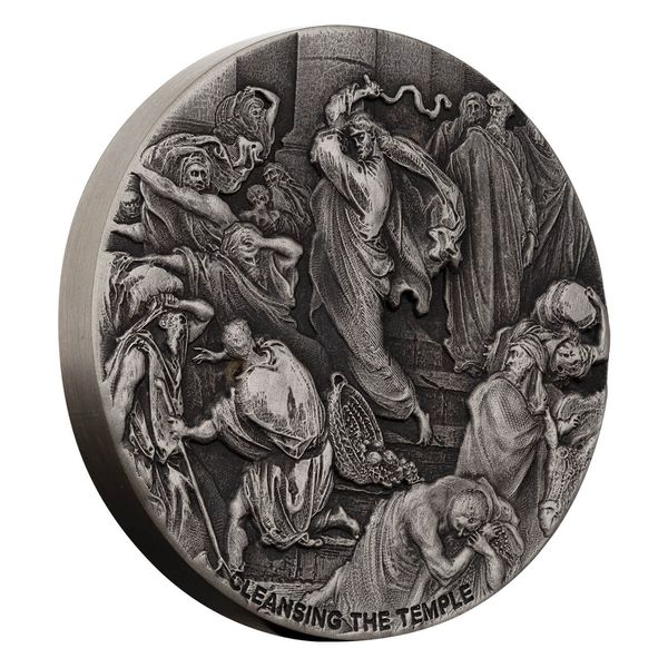 2022 Biblical Series Cleansing The Temple 2 oz Silver Coin 01