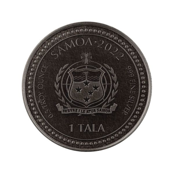 2022 Samoa Jesus Collection Christ The Light Half Oz 999 Fine Silver Antique Coin 2