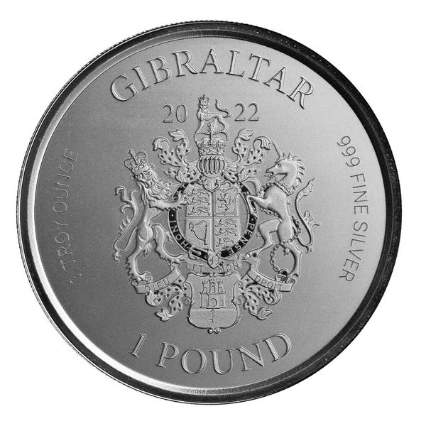 2022 Gibraltar Lady Justice 1 Ounce Silver Coin 1