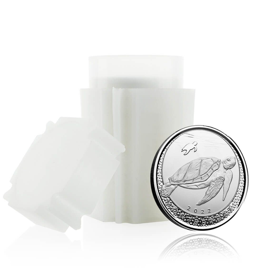 2022 Eastern Caribbean 8 Scottsdale Mint Montserrat Sea Turtle 1 Oz Silver Bu Coin 03