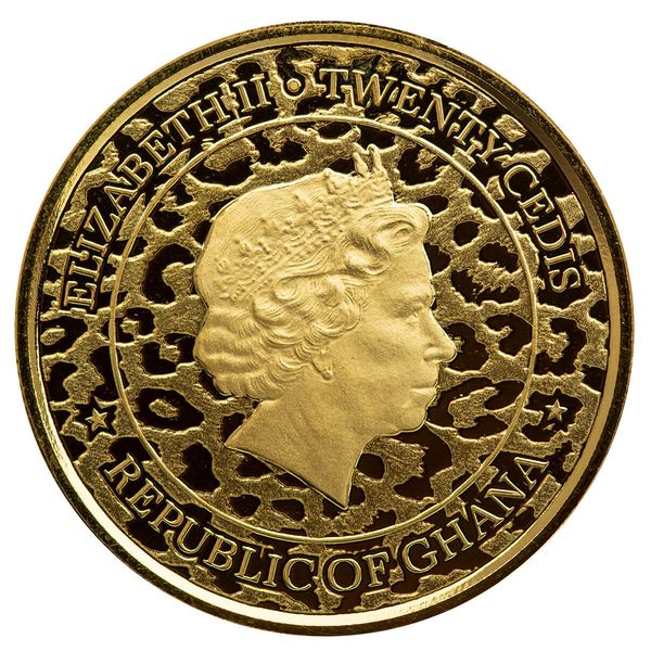 2022 Scottsdale Mint Ghana Leopard 1 Oz 9999 Gold Proof Coin 04