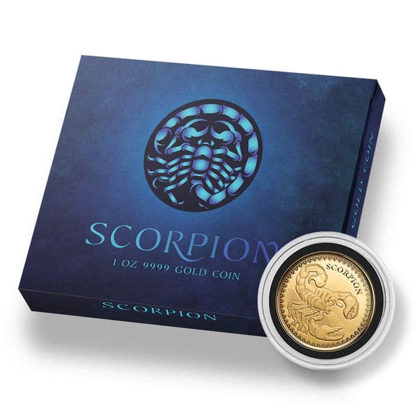 2022 Scottsdale Mint Republic Of Chad Scorpion 1 Oz Gold Proof Coin 02