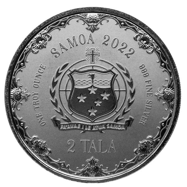 2022 Scottsdale Mint Samoa Mermaid Princess Of The Seas 1 Oz Silver Proof Like Coin 04