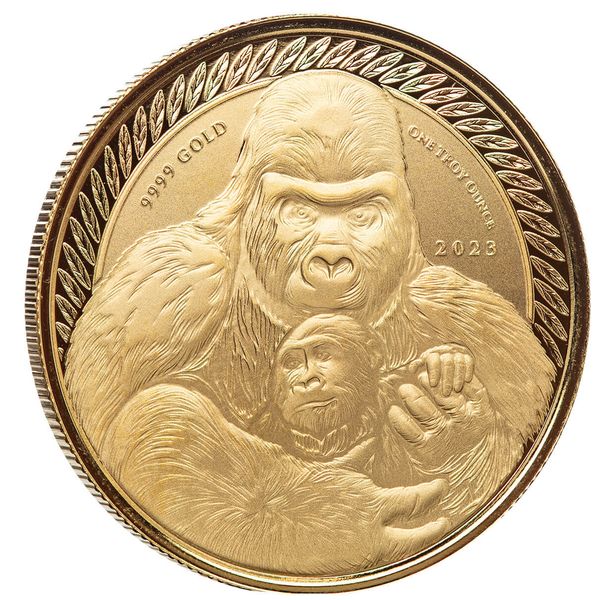 2023 Congo Silverback Gorilla 1 Troy Ounce Gold Coin Scottsdale Mint 03