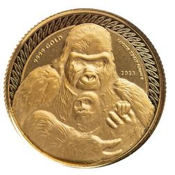 2023 Congo Silverback Gorilla One Tenth Troy Ounce Silver Coin Scottsdale Mint 04