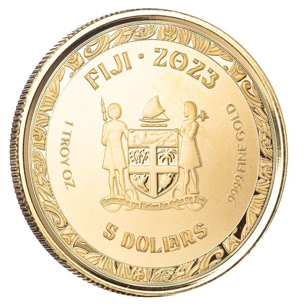 2023 Fiji Koi Fish 1 Troy Oz 9999 Fine Gold Proof Coin Scottsdale Mint 01