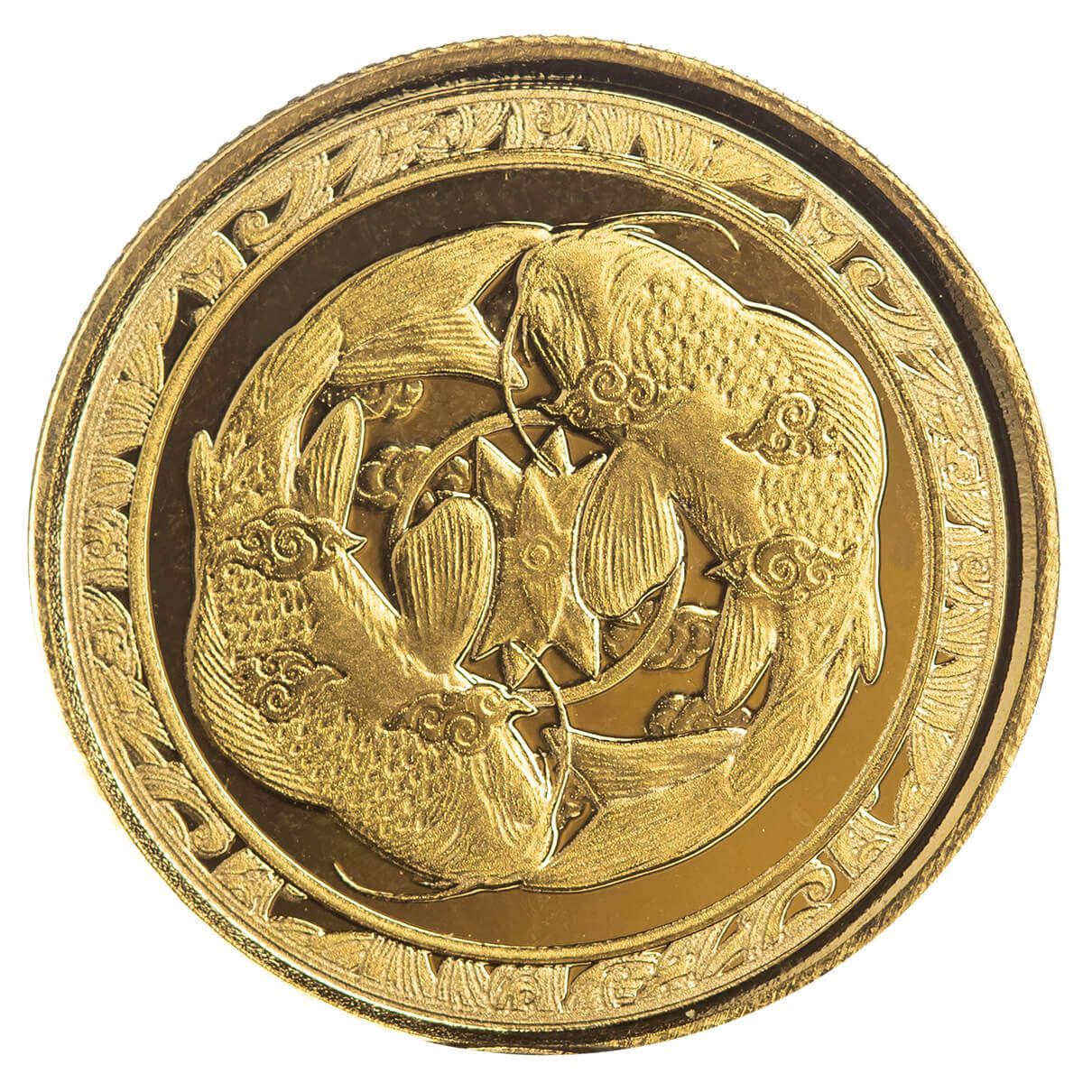 2023 Fiji Koi Fish One Tenth Troy Oz 9999 Fine Gold Proof Coin Scottsdale Mint 04