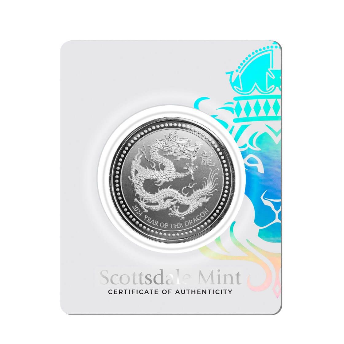 2024 Samoa Year Of The Dragon 1 Oz Silver Proof Like Coin Scottsdale Mint 11
