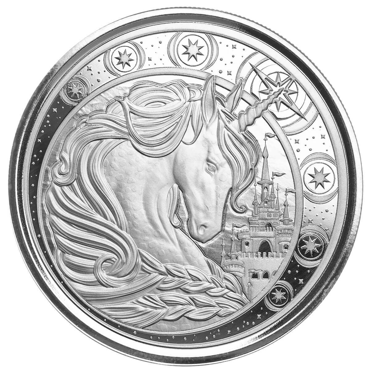 2023 Ghana Unicorn 1 oz 999 Fine Silver Proof Like Coin Scottsdale Mint