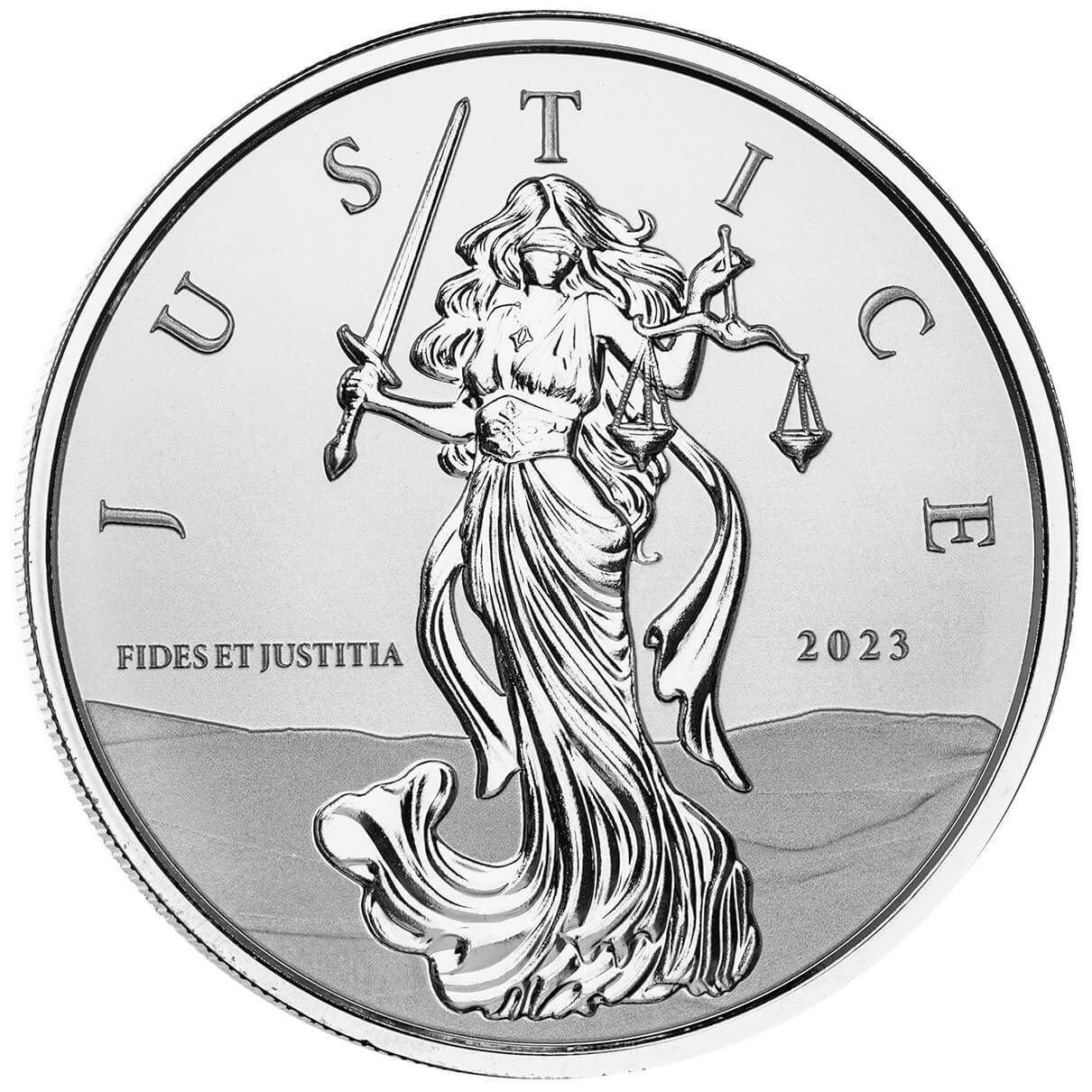 2023 Gibraltar Lady Justice 1 Oz 999 Silver Proof Like Scottsdale Mint 04