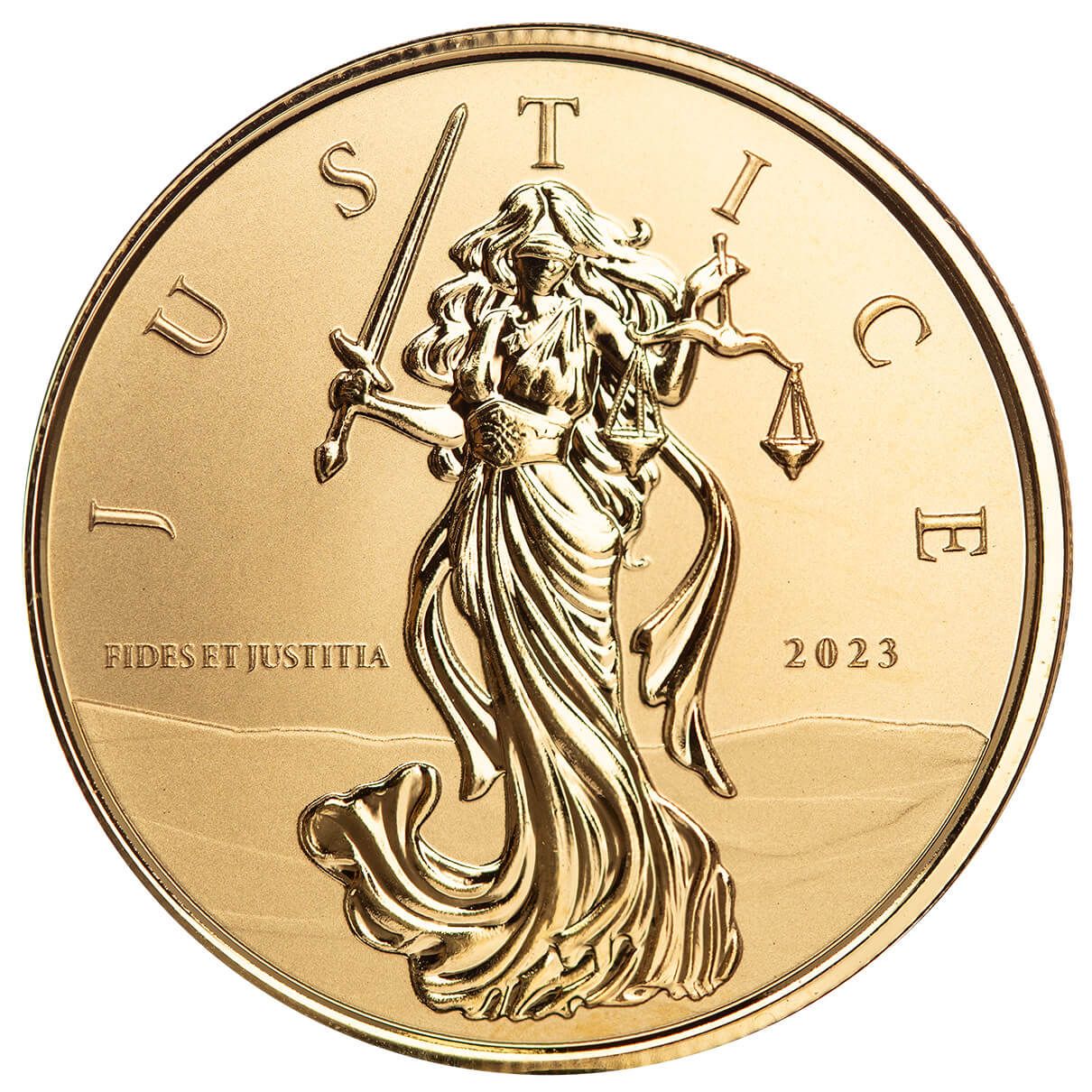 2023 Gibraltar Lady Justice 1 Oz 9999 Gold Proof Scottsdale Mint 04