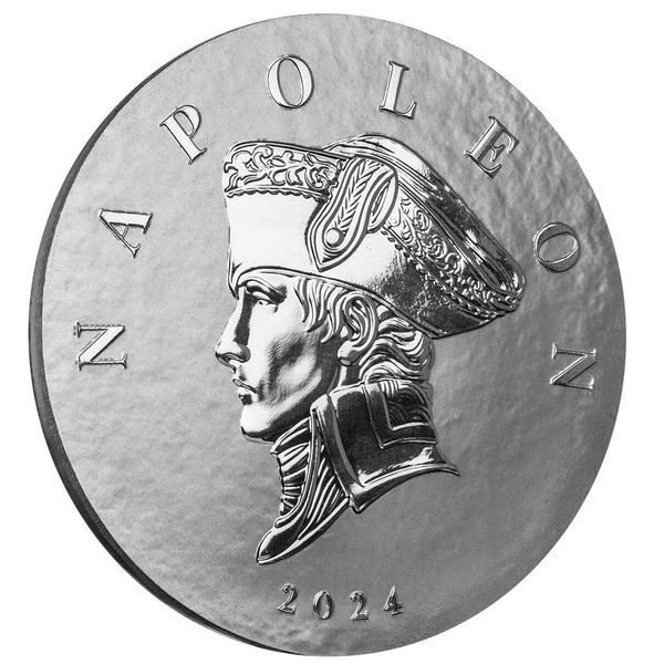 2024 Liberia Commander Series Napoleon Bonaparte 5 Troy oz 9999 Silver Proof Like Coin Scottsdale Mint 01
