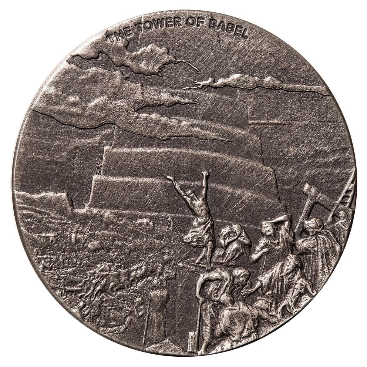 2023 Scottsdale Mint Niue Biblical Series 51 The Tower Of Babel 2 Troy Oz 999 Fine Silver Coin 04