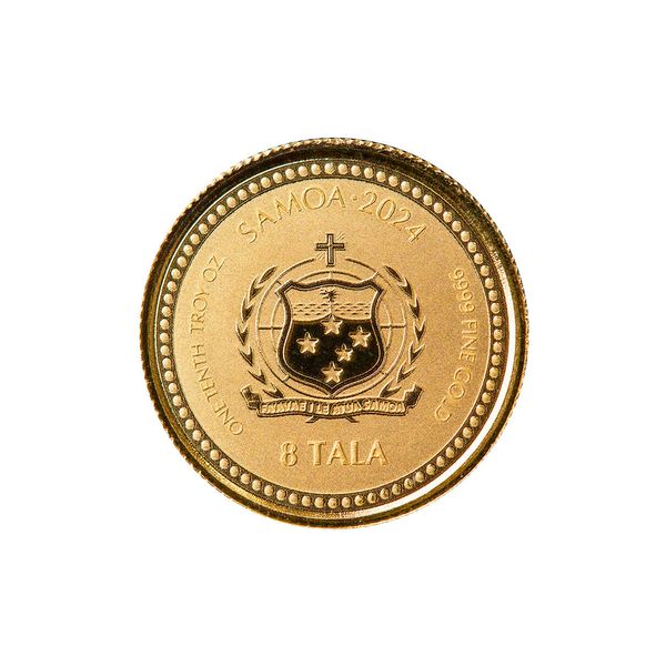 2024 Samoa Lunar Year Of The Dragon Tenth Oz 9999 Gold Coin 01