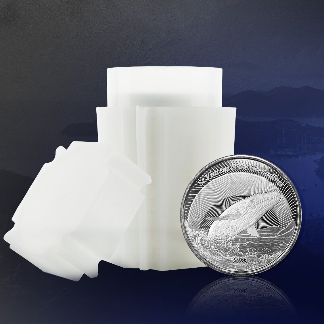 2023 Ec8 St Vincent And The Grenadines Humpback Whale 1 Troy Ounce 999 Fine Silver Proof Like Coin 03