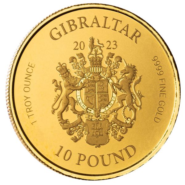 2023 Gibraltar War Elephant 1 Troy Oz 9999 Fine Gold Coin Scottsdale Mint 02