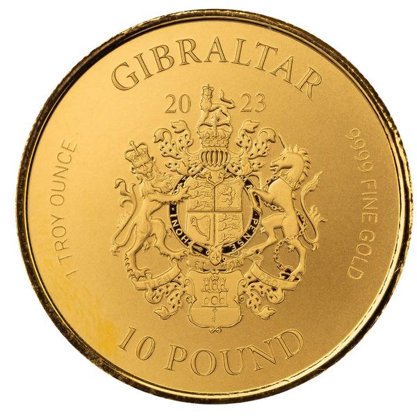 2023 Gibraltar War Elephant 1 Troy Oz 9999 Fine Gold Coin Scottsdale Mint 03