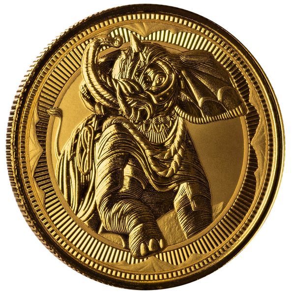 2023 Gibraltar War Elephant 1 Troy Oz 9999 Fine Gold Coin Scottsdale Mint 04