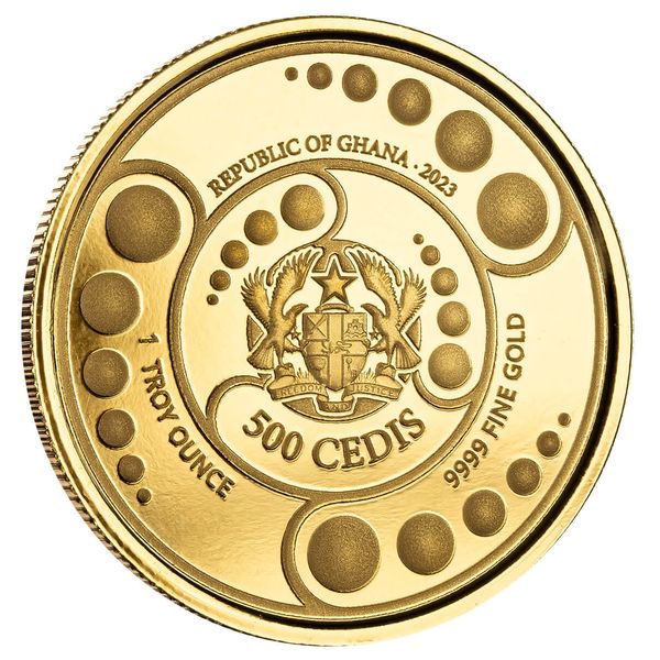 2023 Scottsdale Mint Ghana Alien Invasion Is Here 1 Troy Ounce 9999 Fine Gold Proof Color Coin 01