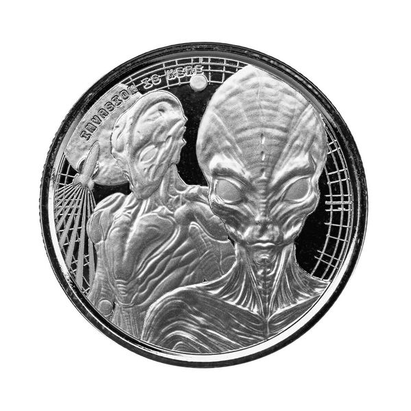 2023 Scottsdale Mint Ghana Alien Invasion Is Here One Half Troy Ounce 999 Fine Silver Proof Like Coin 02