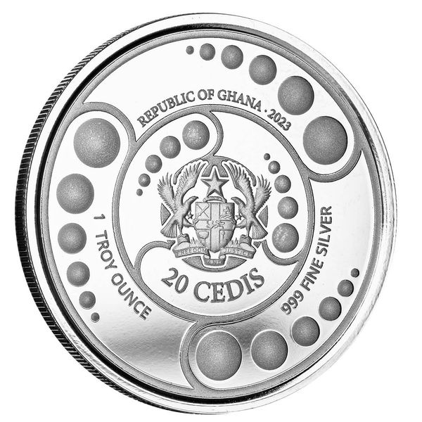 2023 Scottsdale Mint Ghana Alien Invasion Is Here One Troy Ounce 999 Fine Silver Proof Color Coin 01