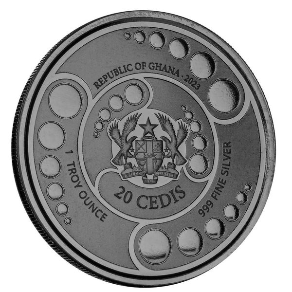 2023 Scottsdale Mint Ghana Alien Invasion Is Here One Troy Ounce 999 Fine Silver Proof Color And Rhodium Plating Coin 01