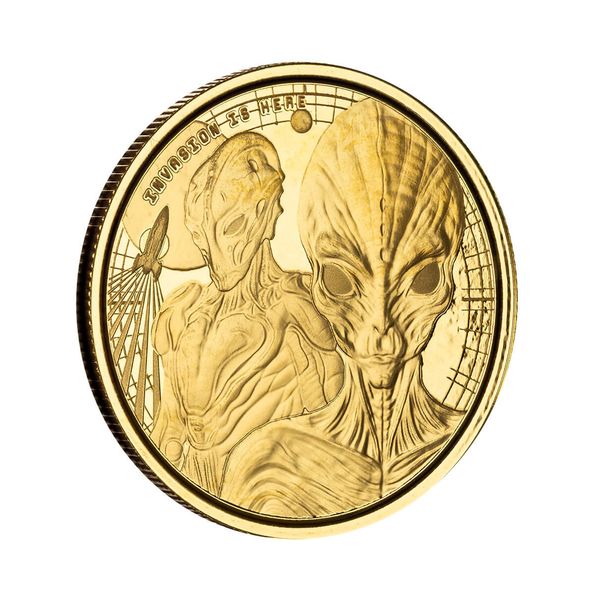 2023 Scottsdale Mint Ghana Alien Invasion Is Here Tenth Troy Ounce 9999 Fine Gold Proof Like Coin 03