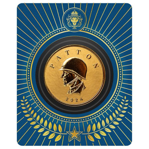 2024 Scottsdale Mint Liberia Commander Series George Patton 1 Troy Ounce 9999 Fine Gold Coin 05