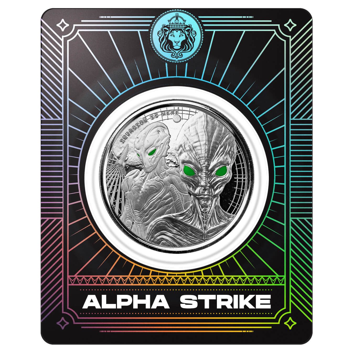 2023 Scottsdale Mint Ghana Alien Invasion is Here One Troy Ounce 999 Fine Silver Proof Color Coin 09