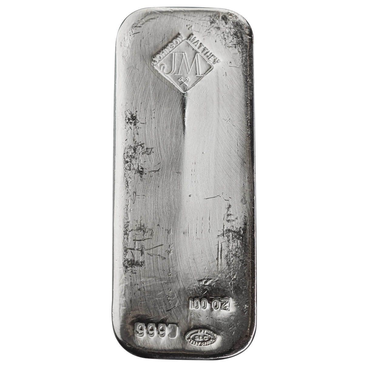 2024 Scottsdale Mint Johnson Matthey 999 Fine 100 Troy Ounce Silver Bar Secondary Market 01