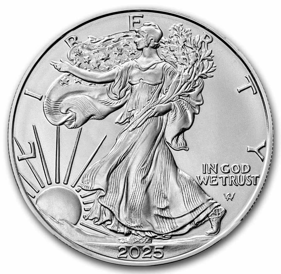 2025 American Silver Eagle 1 Oz 999 Silver 1 Dollar United States Coin Ase