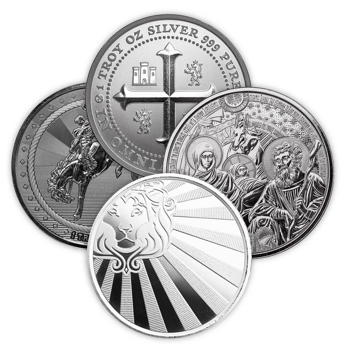 Random Secondary Scottsdale Mint 1 Troy Oz Silver Round (circulated)