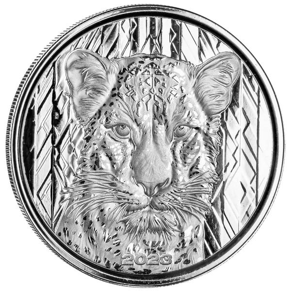2023 Scottsdale Mint Ghana Leopard 1 Troy Ounce 999 Fine Silver Proof Like Coin 05